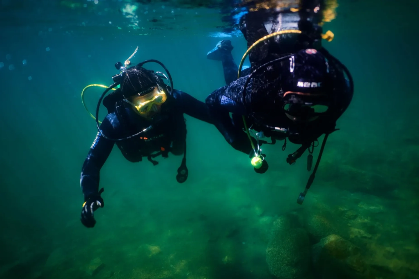 Bautismo de Buceo en el lago Lacar