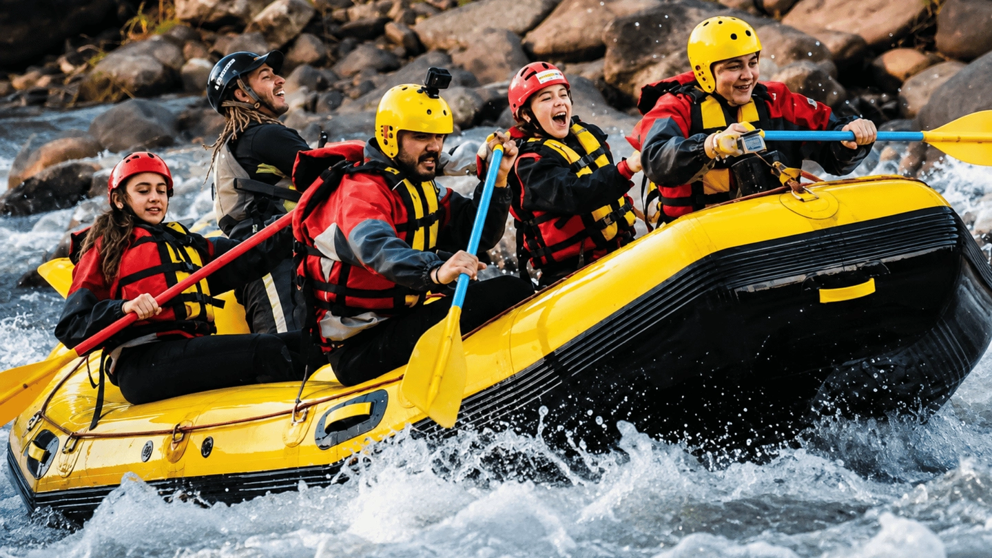 Rafting en el Río Mendoza por 12 km de diversión!