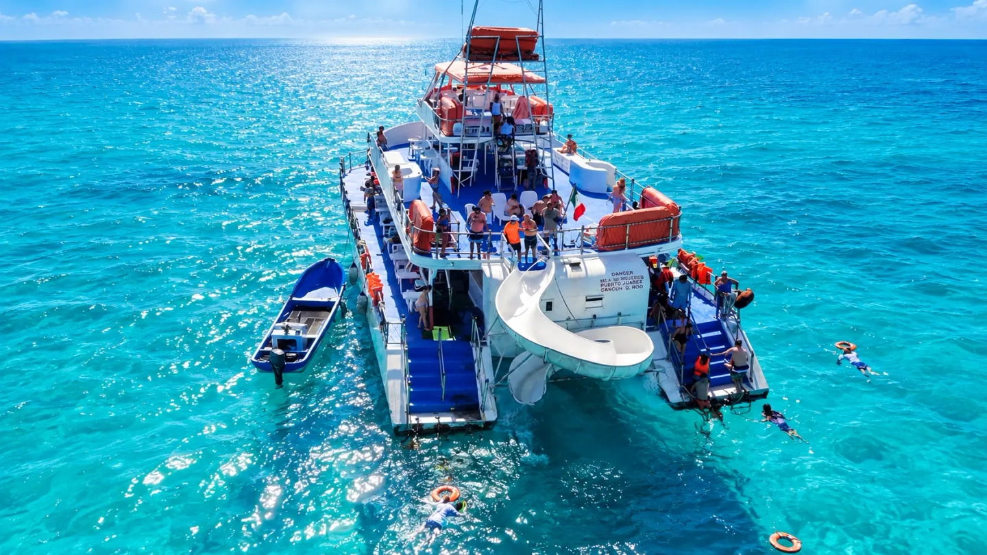 Cancún: crucero Dancer a Isla Mujeres con comida y barra libre