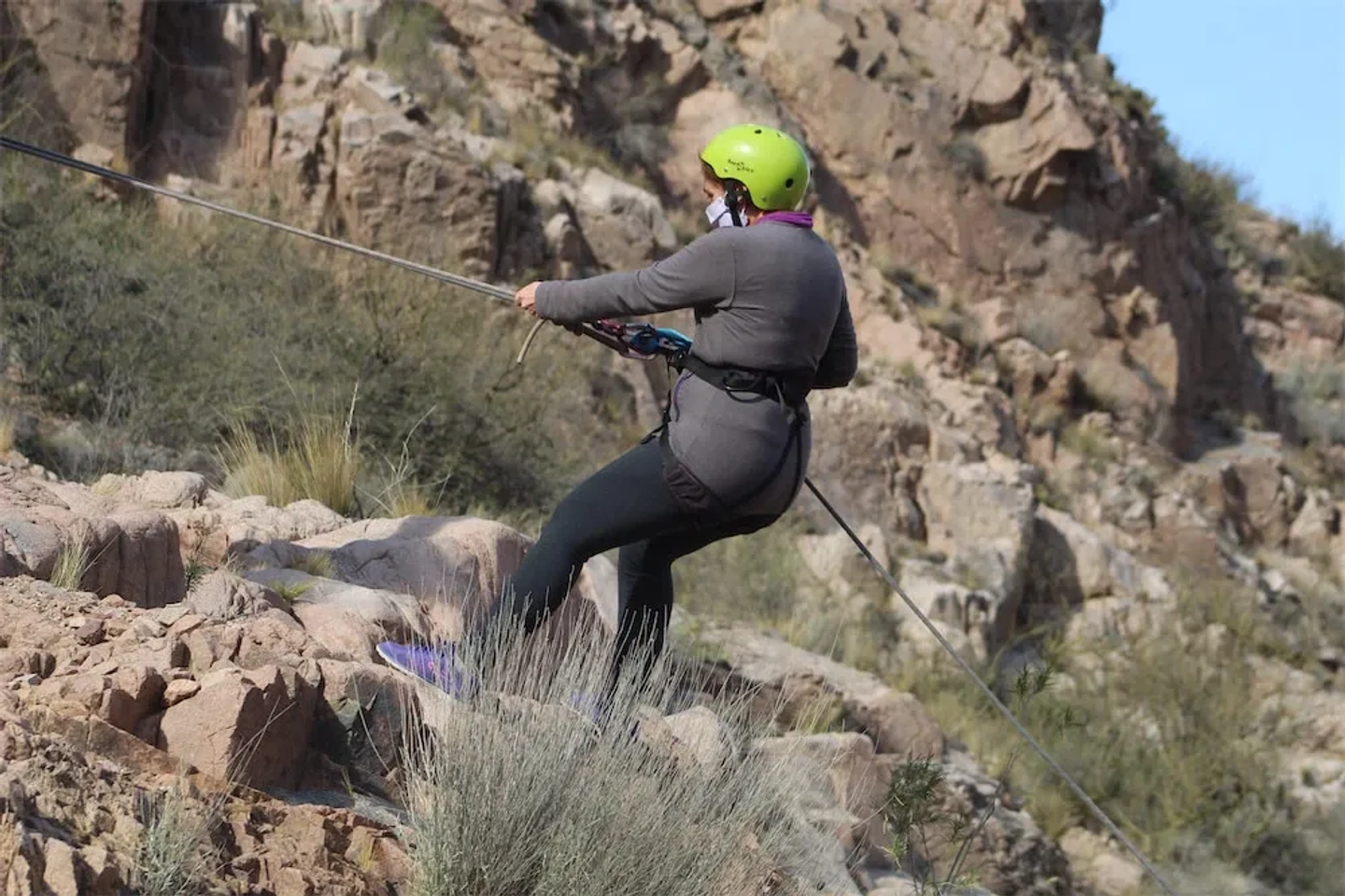 Rappel en Roca en el Parque Termal de Cacheuta