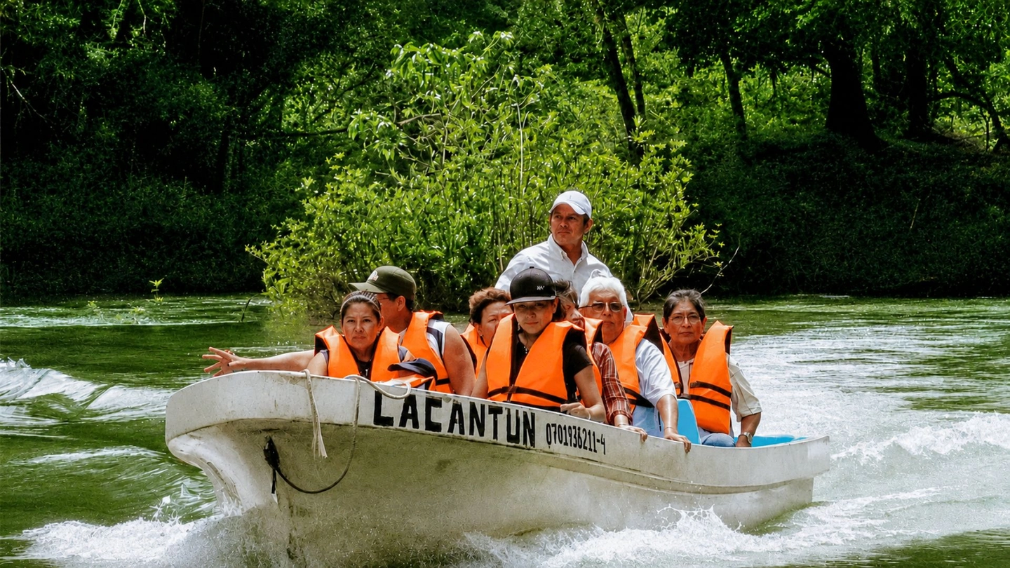 RECORRIDO EN LANCHA SOBRE EL RÍO LACANTÚN – SELVA LACANDONA