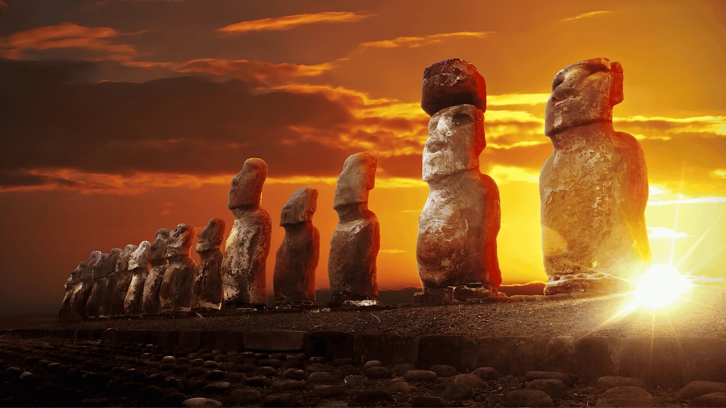 Amanecer en Tongariki